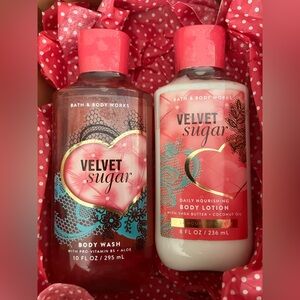Bath & Body Works Velvet Sugar Body Wash and Lotion Set of 2 Brand New